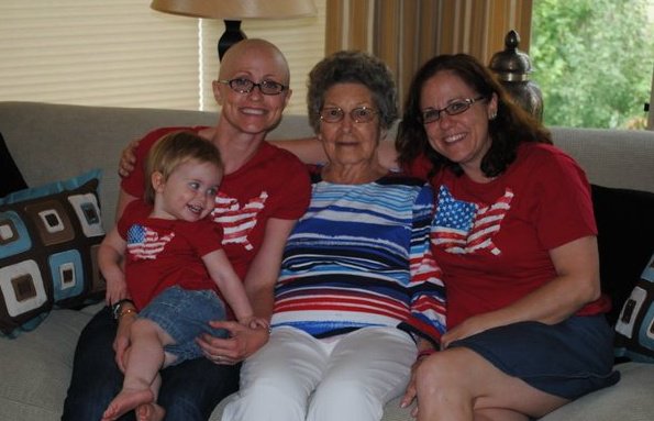 Cati, Leah, Grandmother and sister
