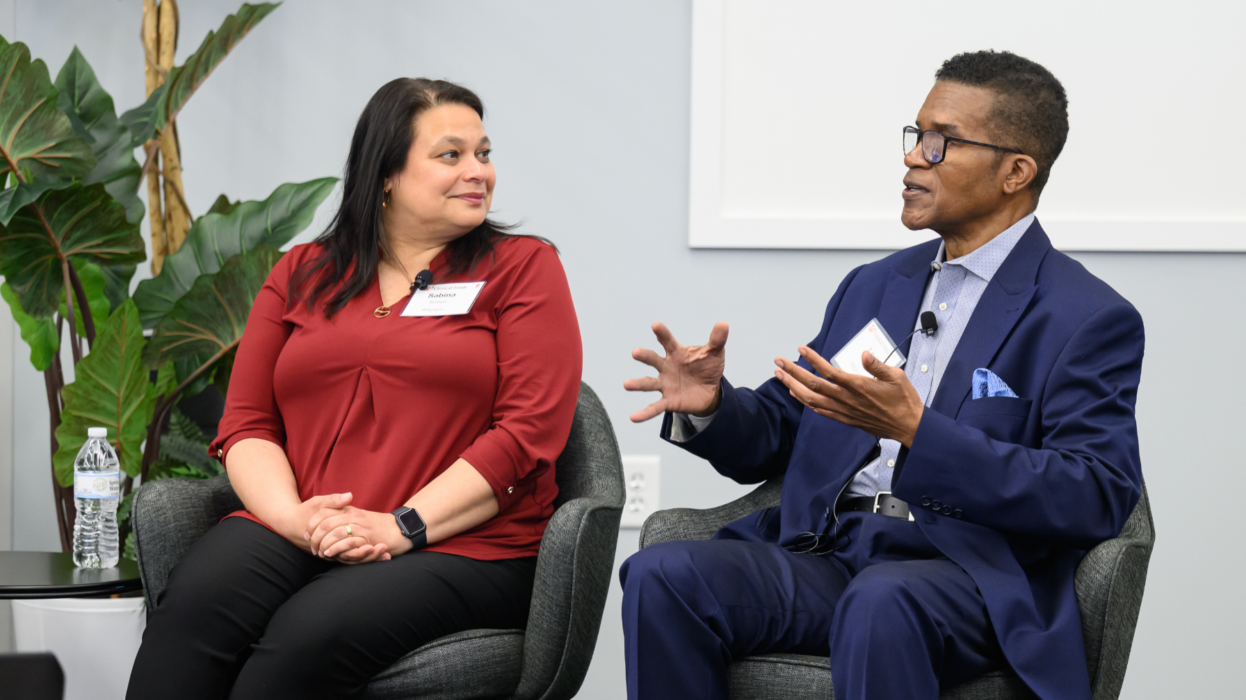 From left: Walgreens Clinical Trials Patient Advisory Board members Sabina Kineen and Levi Moore.