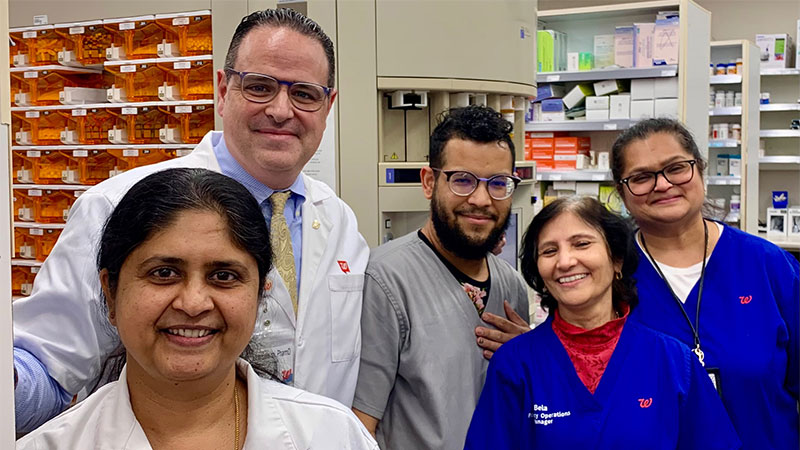 Colaizzi and pharmacy team at store #2513