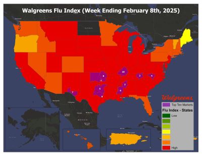 Walgreens Flu Index, Feb 2025