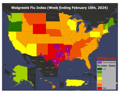 Walgreens Flu Index, Feb 2024