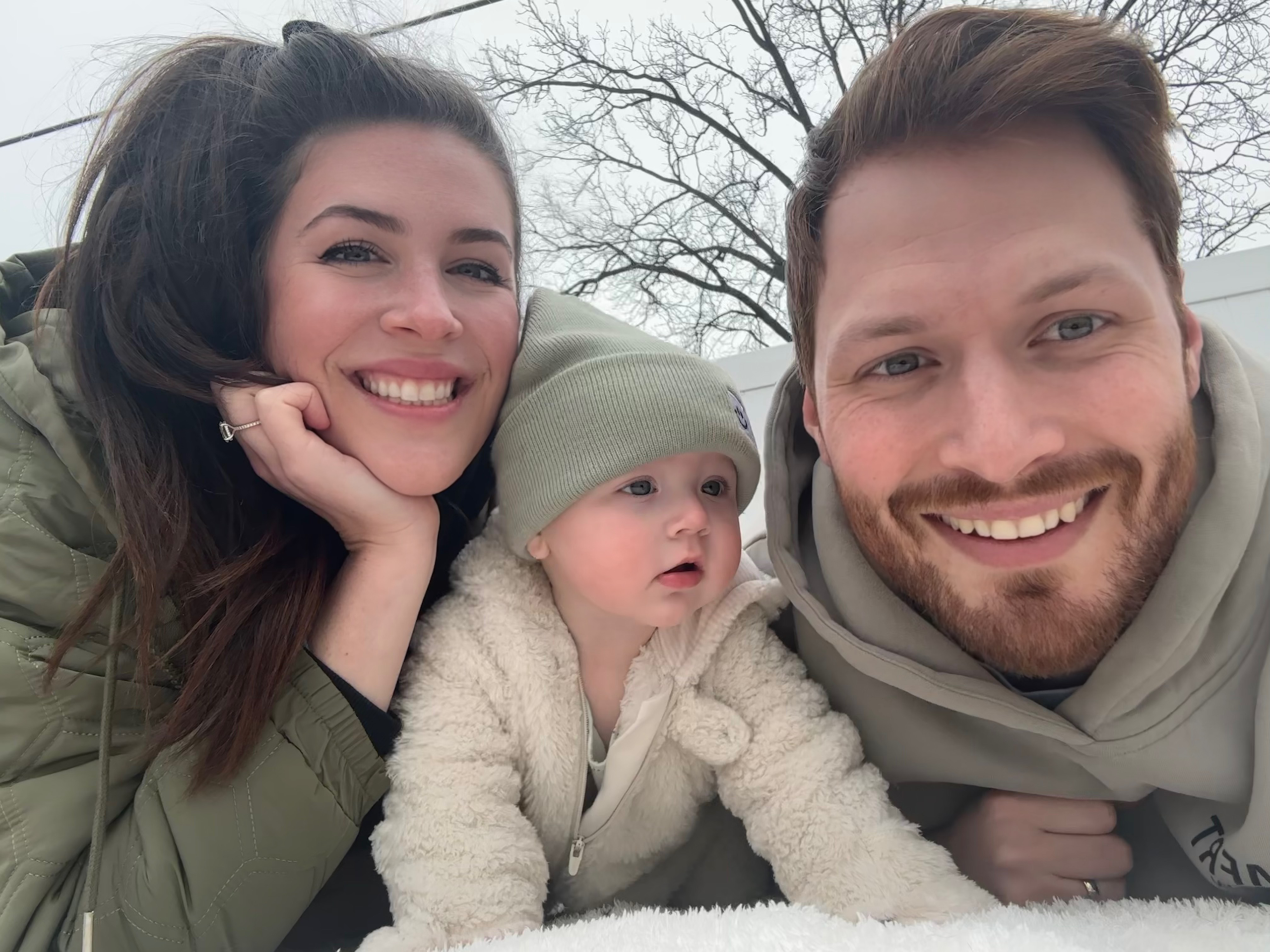 Kate Stendler with husband, Ryan, and their 7-month daughter, Louisa.