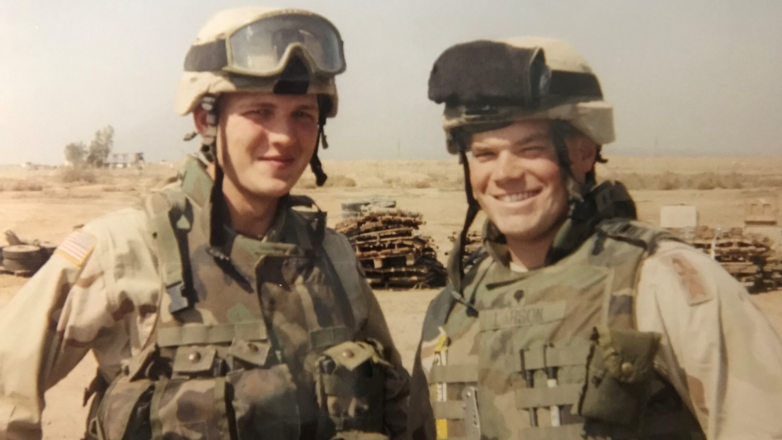 jake and friend in iraq