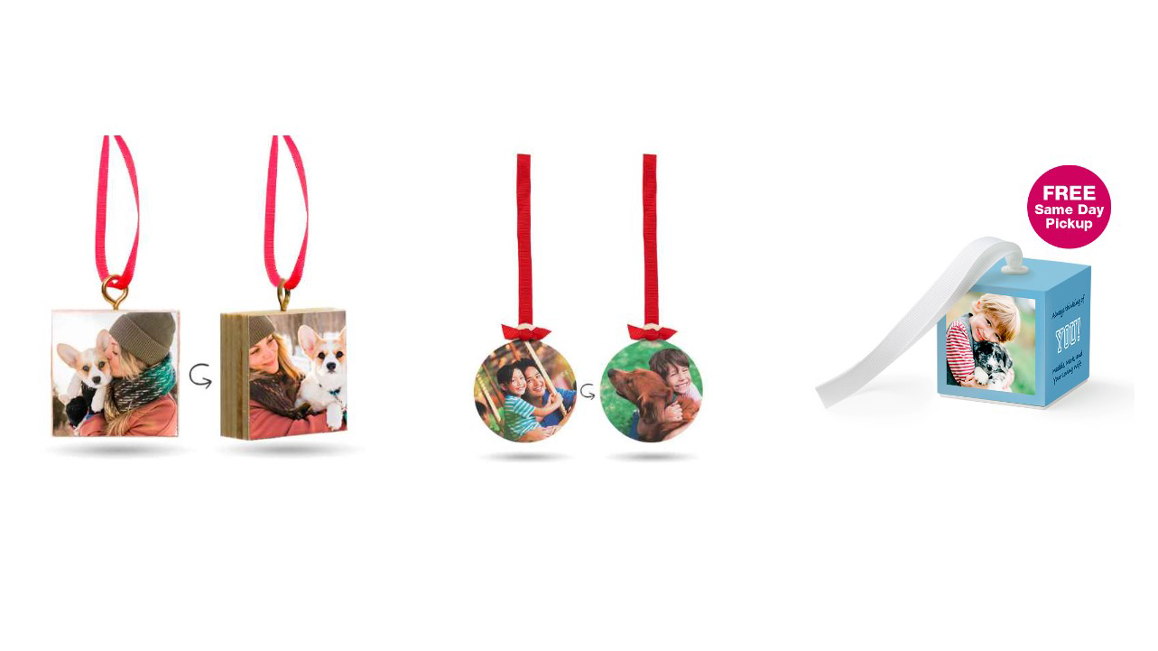 Several photo ornament examples.