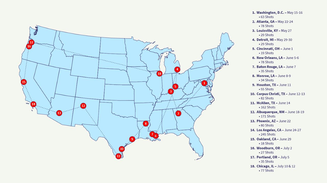 map of vaccine clinic route